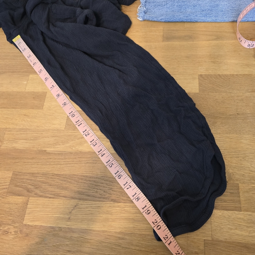 🔴 3/$15 Prana Fernie Jumpsuit Black Strappy Cropped Length S - Picture 14 of 16